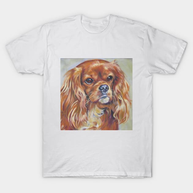 cavalier king charles spaniel fine art painting T-Shirt by LASHEPARD